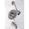 Kingston Brass Tub and Shower Faucet, 3, Wall Mount, Brushed Nickel KB1638FL - alternate 6